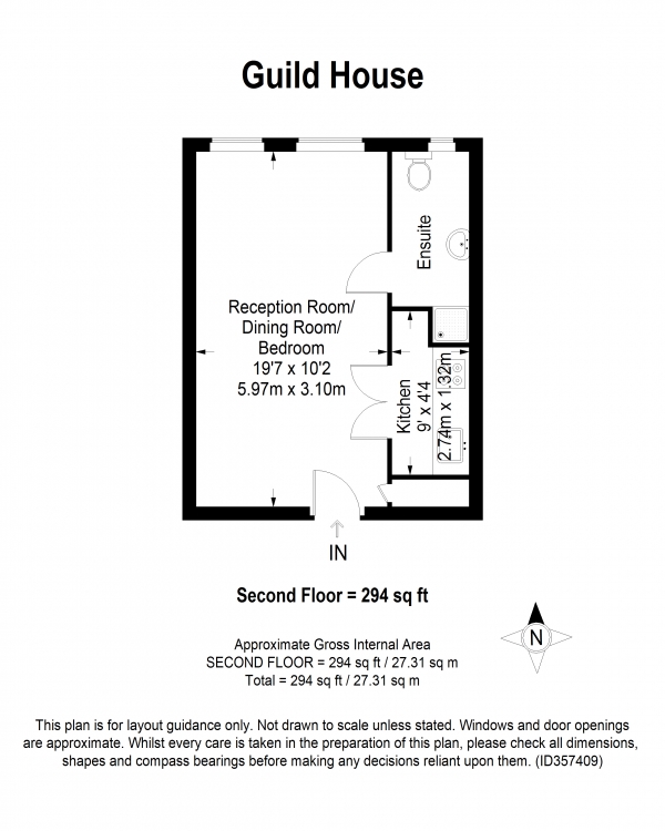 Floor Plan Image for Property to Rent in Guild House, 30-32 Worple Road, Wimbledon