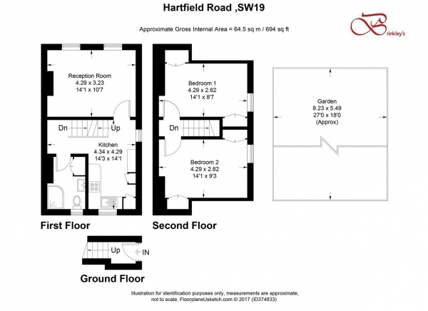 Floor Plan Image for 2 Bedroom Apartment for Sale in Hartfield Road, Wimbledon