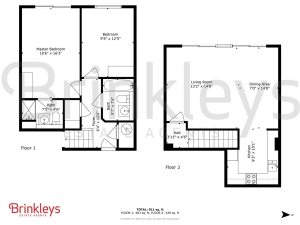 Floor Plan Image for 2 Bedroom Apartment to Rent in Independence House, 6 Chapter Way, Abbey Mills Development, London