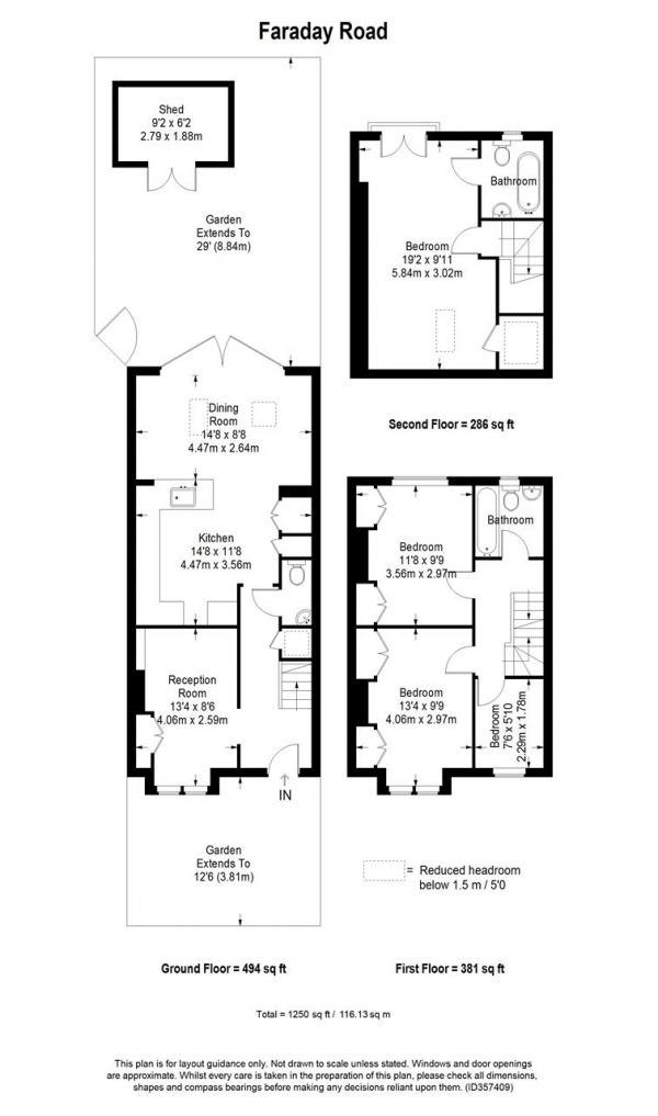 Floor Plan Image for 4 Bedroom End of Terrace House for Sale in Faraday Road, Wimbledon, Wimbledon