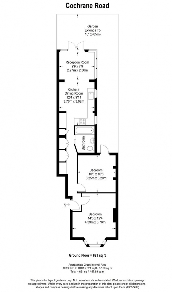 Floor Plan Image for 2 Bedroom Apartment for Sale in Cochrane Road, Wimbledon