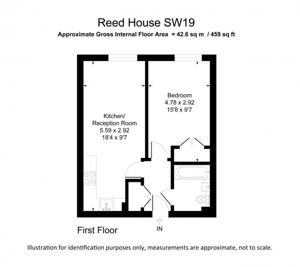 Floor Plan Image for 1 Bedroom Apartment for Sale in Reed House, Durnsford Road, Wimbledon