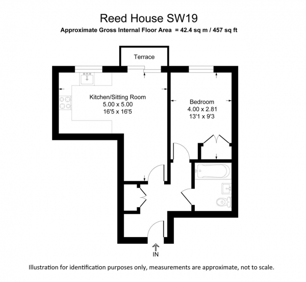 Floor Plan Image for 1 Bedroom Apartment for Sale in Reed House, Durnsford Road, Wimbledon