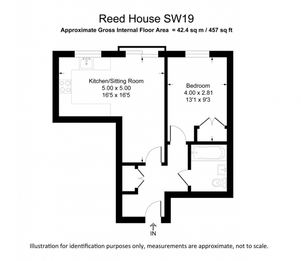 Floor Plan Image for 1 Bedroom Apartment for Sale in Reed House, Durnsford Road, Wimbledon