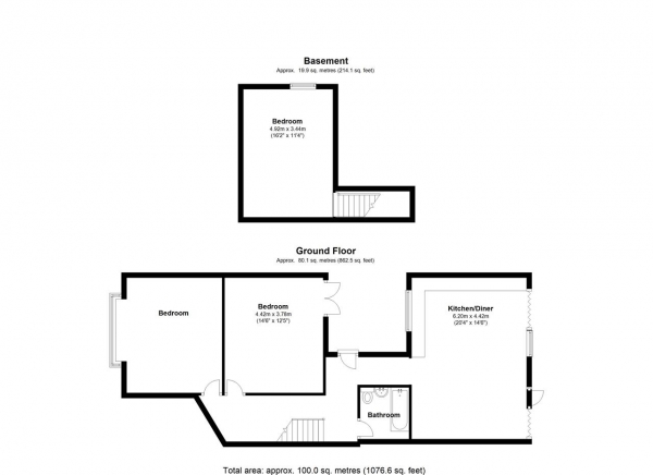 Floor Plan Image for 3 Bedroom Apartment for Sale in Alexandra Road, Wimbledon