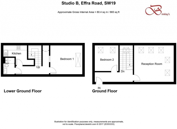 Floor Plan Image for 2 Bedroom Apartment to Rent in Effra Road, Wimbledon