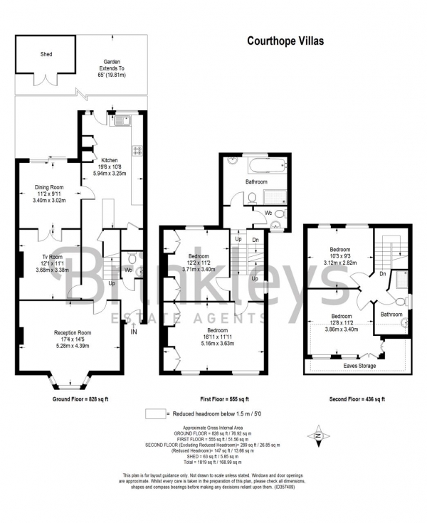 Floor Plan Image for 4 Bedroom Semi-Detached House to Rent in Courthope Villas, London