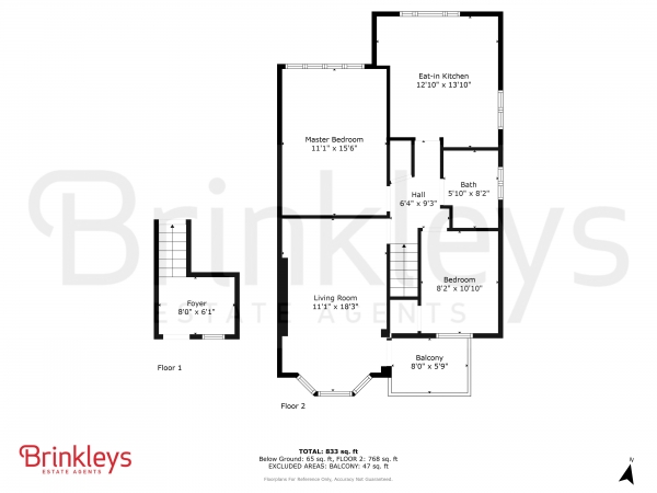 Floor Plan Image for 2 Bedroom Maisonette to Rent in Bishops Close, Ham