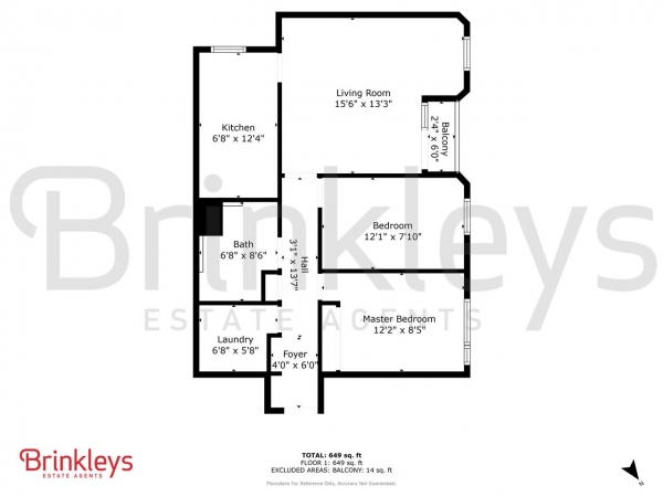 Floor Plan Image for 2 Bedroom Apartment to Rent in Worple Road, London