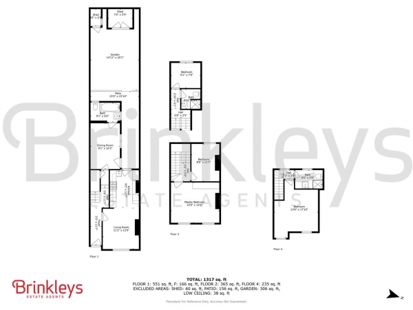 Floor Plan Image for 4 Bedroom Terraced House to Rent in Haydons Road, London