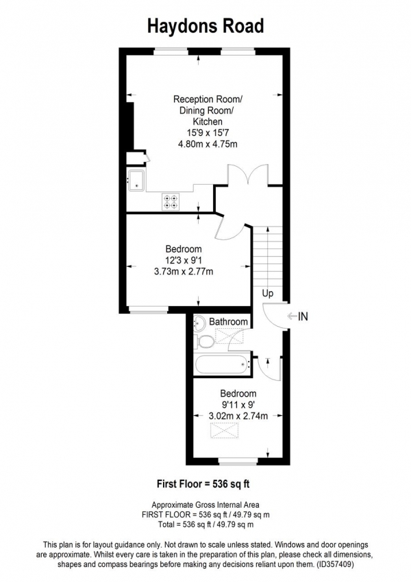 Floor Plan Image for 2 Bedroom Apartment for Sale in Haydons Road, Wimbledon, Wimbledon