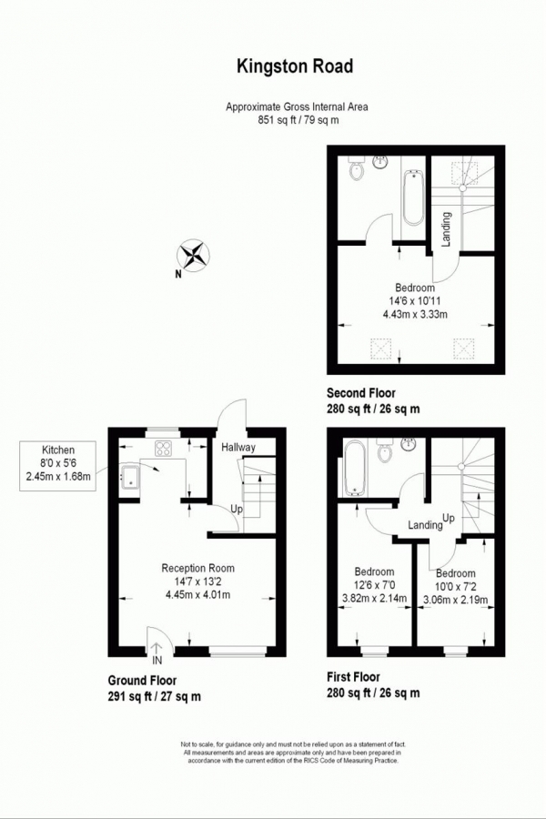 Floor Plan Image for 3 Bedroom Semi-Detached House for Sale in Fountain Court, Raynes Park