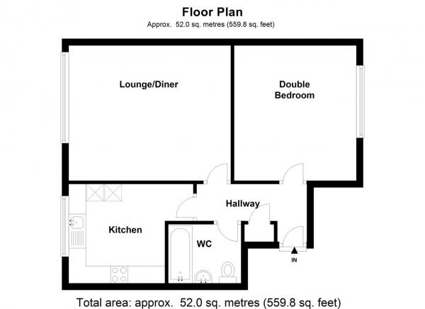 Floor Plan Image for 1 Bedroom Apartment for Sale in Hartfield Road, Wimbledon