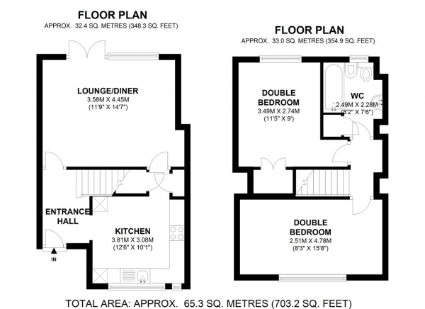 Floor Plan Image for 2 Bedroom Maisonette for Sale in Merton Place, Nelson Grove Road, Wimbledon