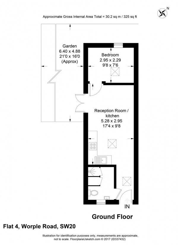 Floor Plan Image for 1 Bedroom Bungalow for Sale in Worple Road, West Wimbledon