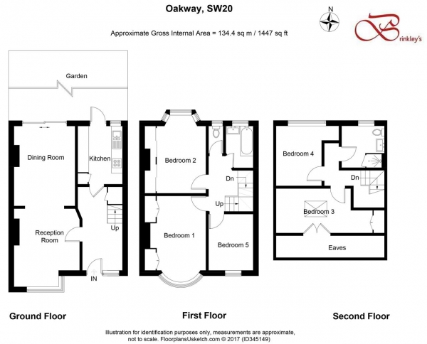 Floor Plan Image for 5 Bedroom Terraced House to Rent in Oakway, Raynes Park