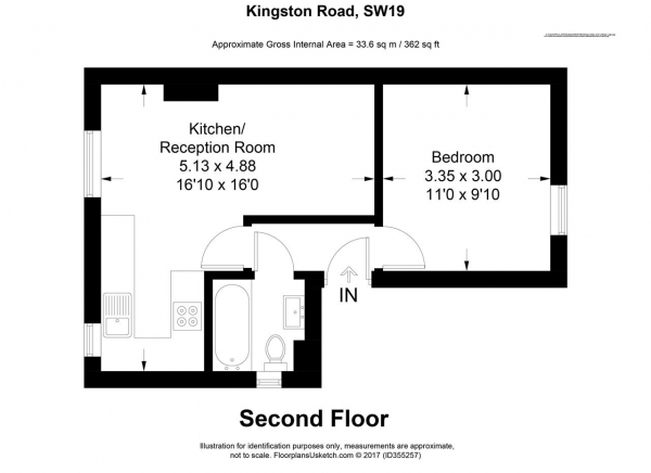 Floor Plan Image for 1 Bedroom Apartment for Sale in Kingston Road, Wimbledon