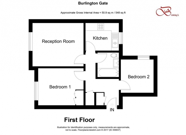 Floor Plan Image for 2 Bedroom Apartment to Rent in Burlington Gate, 42 Rothesay Avenue, Wimbledon