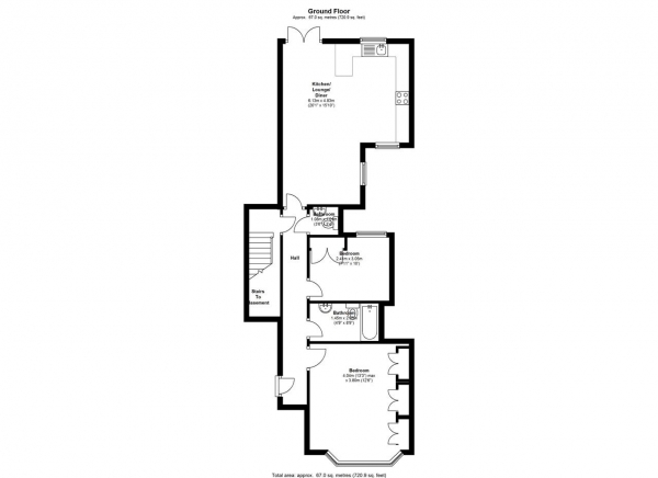 Floor Plan Image for 2 Bedroom Apartment to Rent in Alexandra Road, Wimbledon