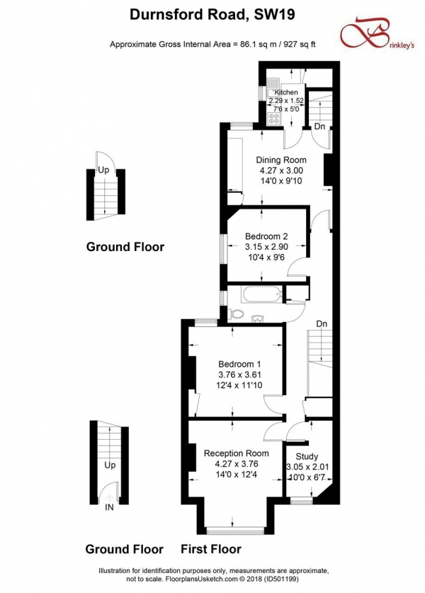 Floor Plan Image for 3 Bedroom Apartment for Sale in Durnsford Road, Wimbledon Park