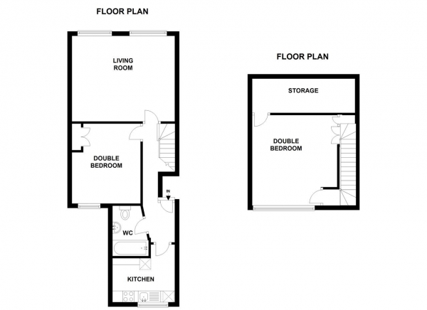 Floor Plan Image for 2 Bedroom Apartment to Rent in Haydons Road, Wimbledon