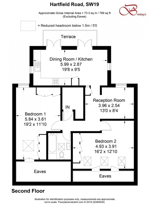 Floor Plan Image for 2 Bedroom Apartment for Sale in Hartfield Road, London