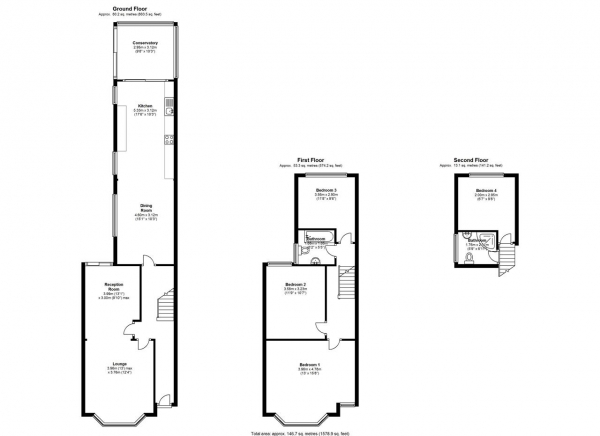 Floor Plan Image for 4 Bedroom Semi-Detached House to Rent in Gap Road, Wimbledon