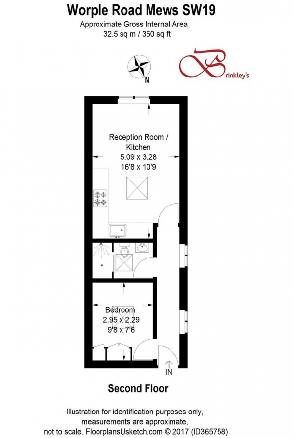 Floor Plan Image for 1 Bedroom Apartment for Sale in Worple Road Mews, Wimbledon