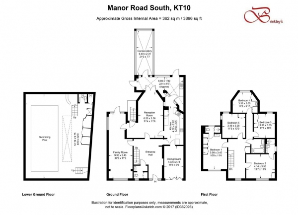 Floor Plan Image for 5 Bedroom Detached House for Sale in Manor Road South, Surrey, Surrey