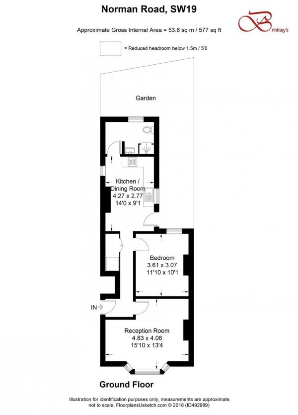 Floor Plan Image for 1 Bedroom Apartment for Sale in Norman Road, Wimbledon