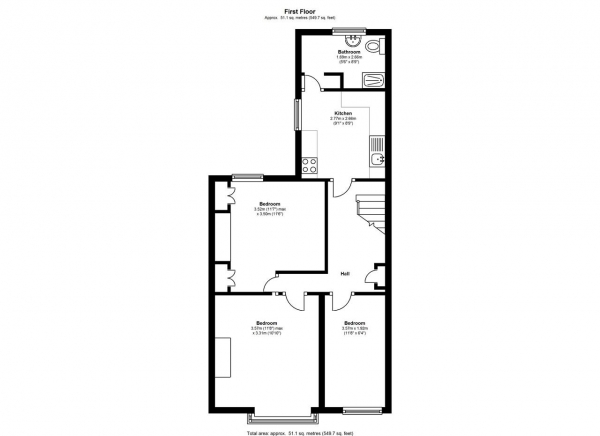 Floor Plan Image for 2 Bedroom Apartment to Rent in Hartfield Crescent, London