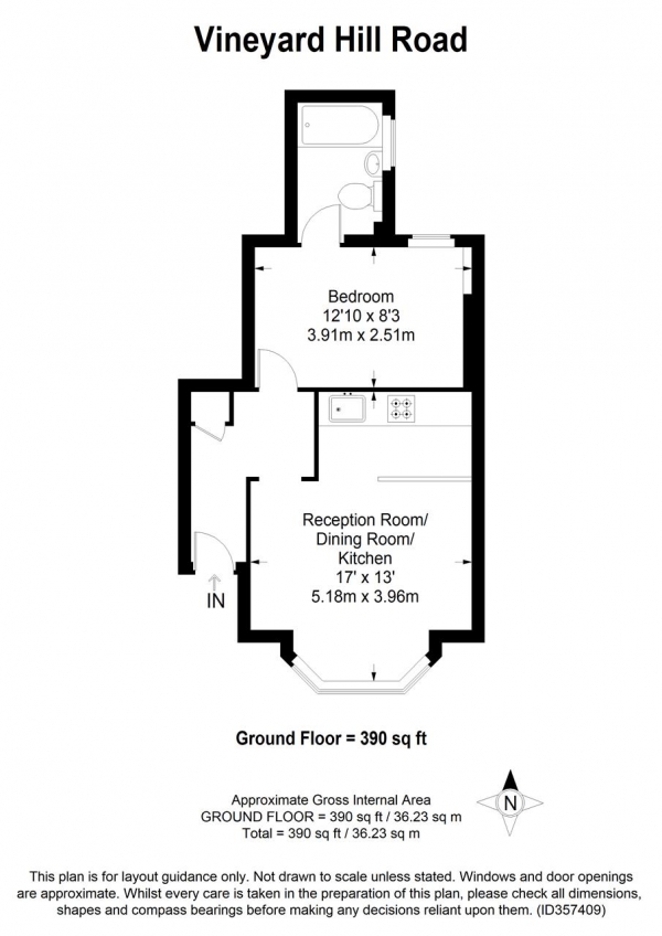 Floor Plan Image for 1 Bedroom Apartment for Sale in Vineyard Hill Road, Wimbledon