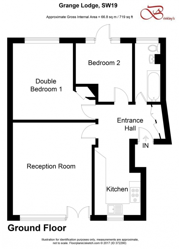 Floor Plan Image for 2 Bedroom Apartment for Sale in Grange Lodge, Ridgway, Wimbledon Village