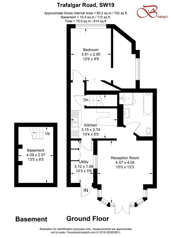 Floor Plan Image for 1 Bedroom Apartment for Sale in Trafalgar Road, Wimbledon