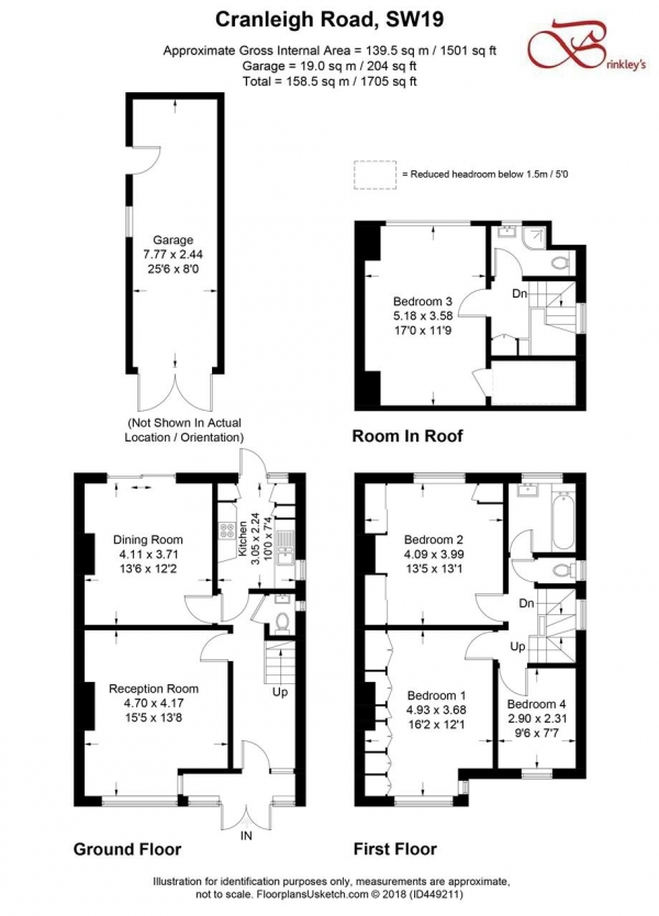 Floor Plan Image for 4 Bedroom Semi-Detached House for Sale in Cranleigh Road, Merton Park