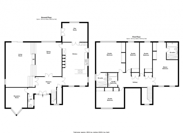 Floor Plan Image for 6 Bedroom Detached House to Rent in Grange Park Place, West Wimbledon