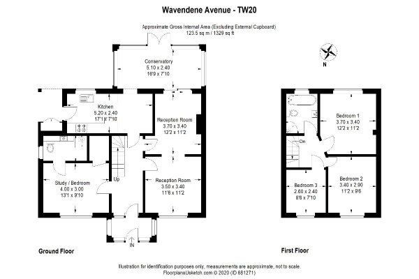 Floor Plan Image for 4 Bedroom Semi-Detached House to Rent in Wavendene Avenue, Egham