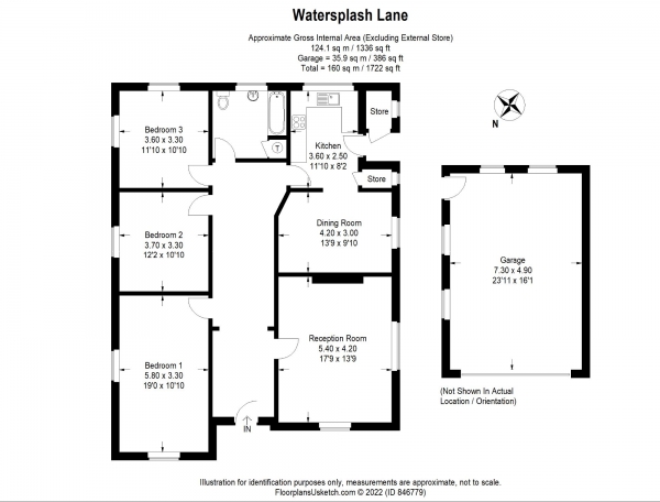 Floor Plan Image for 3 Bedroom Detached House for Sale in Watersplash Lane, Ascot