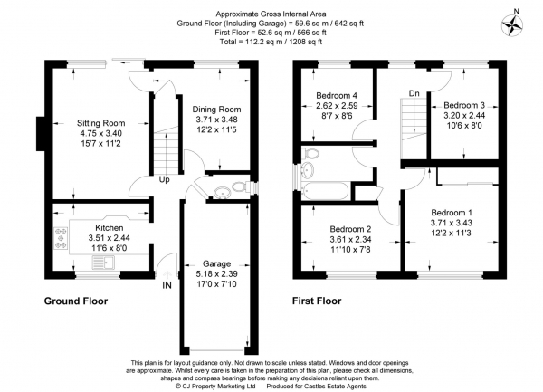 Floor Plan Image for 4 Bedroom Detached House for Sale in Dorriens Croft, Berkhamsted