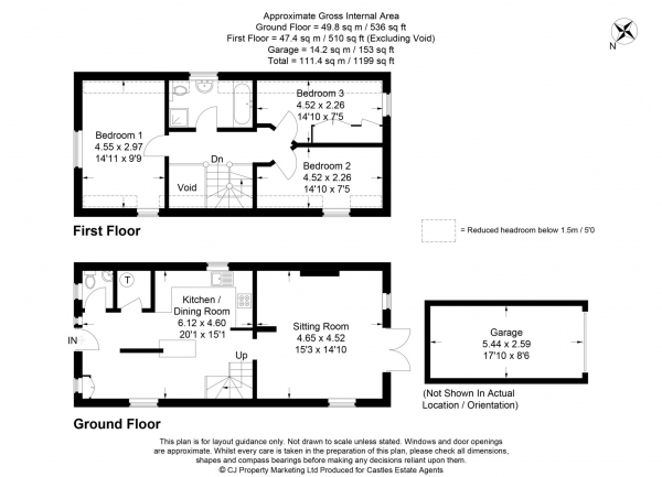 Floor Plan Image for 3 Bedroom Detached House for Sale in Darrs Lane, Northchurch