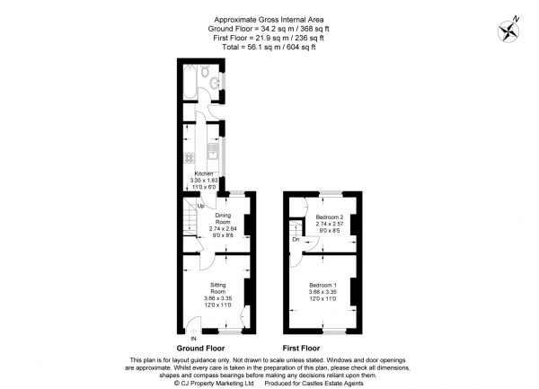 Floor Plan Image for 2 Bedroom End of Terrace House for Sale in Manor Street, Berkhamsted