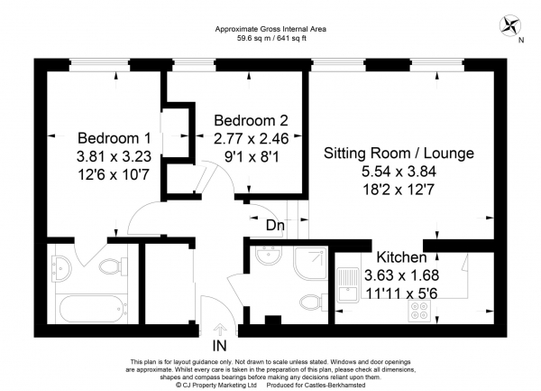 Floor Plan Image for 2 Bedroom Flat for Sale in Callard House, High Street