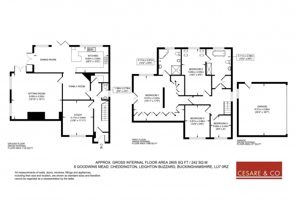 Floor Plan Image for 4 Bedroom Detached House for Sale in Cheddington