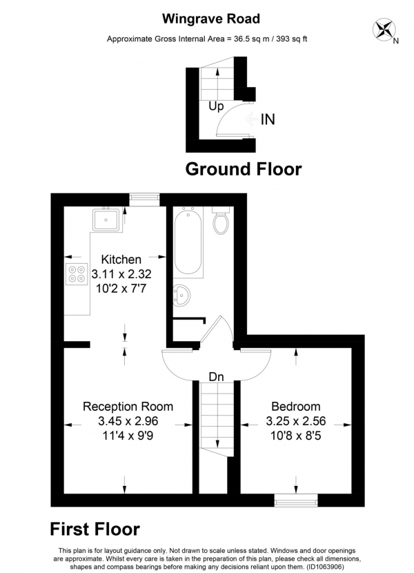 Floor Plan Image for 1 Bedroom Flat for Sale in Wingrave Road, Tring