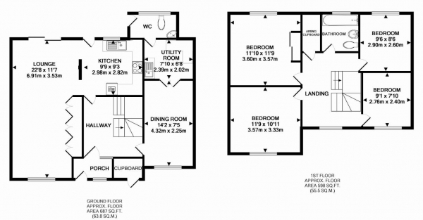 Floor Plan Image for 4 Bedroom End of Terrace House to Rent in Ebble Close, Aylesbury