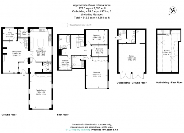 Floor Plan for 5 Bedroom Barn Conversion for Sale in Church Lane, Hastoe, Hastoe, HP23, 6QB - Offers in Excess of &pound1,400,000