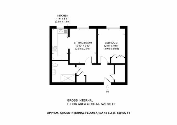 Floor Plan Image for 1 Bedroom Apartment for Sale in The Furlong, King Street, Tring