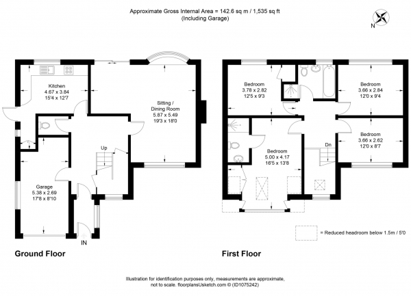 Floor Plan Image for 4 Bedroom Detached House for Sale in Little Hoo, Tring