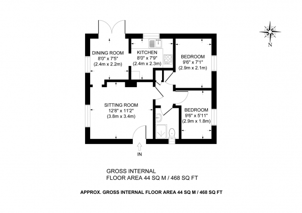 Floor Plan Image for 2 Bedroom Park Home for Sale in Beech Park, Chesham Road, Tring