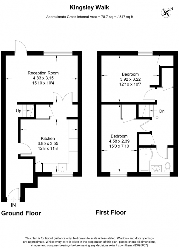 Floor Plan Image for 2 Bedroom Terraced House for Sale in Tring